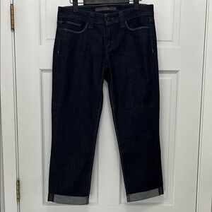 Joe's Jeans Socialite Kicker Cropped Dark Denim - Size 28